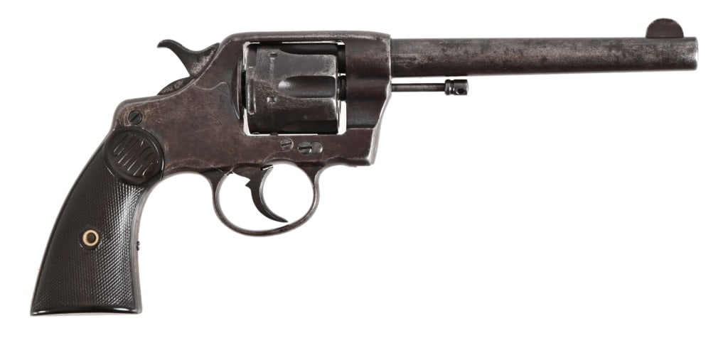 Colt "New Navy" DA .38 Revolver: S/N 237252, manufactured 1904. Blue finish, 6" barrel. .38 Colt caliber. Modern.
