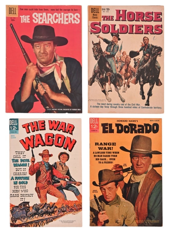 John Wayne Comic Books Dell Movie Classics: 7.25" x 10.25'