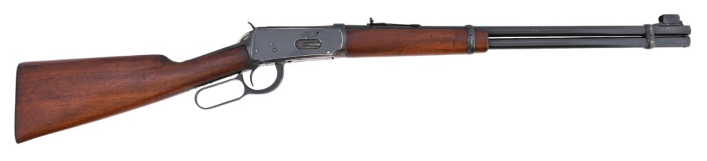 Winchester Model 1894 Lever Action Rifle .30-30: S/N 2467267, manufactured 1961. Blue finish, 20" barrel. Good condition bore and action. Modern