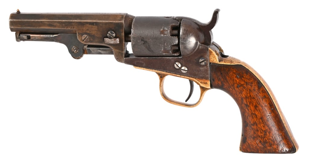 Colt Pocket Revolver .31 Cal: S/N 2381111. 4" barrel, matching numbers. Action works. Antique.