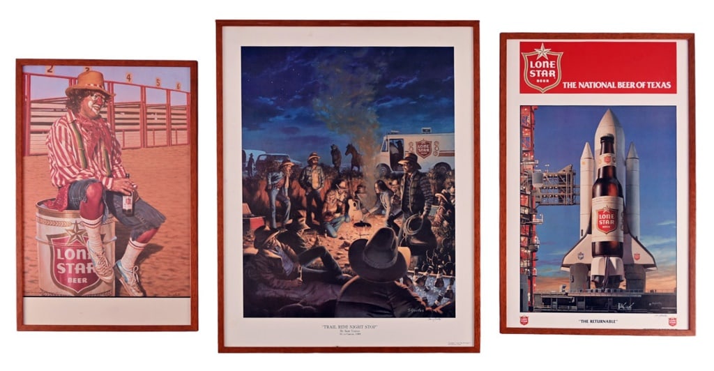 (3) Lone Star Beer Sam Yeates Signed Posters (1 of 10)