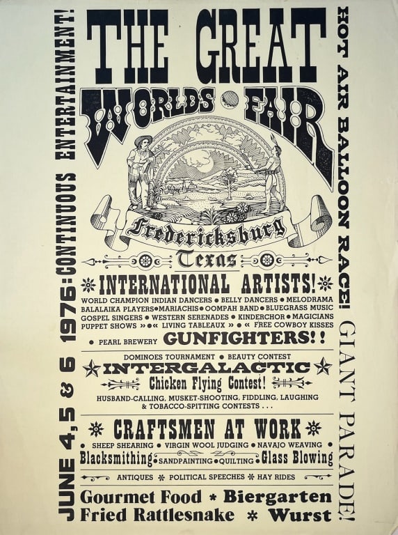 Fredericksburg Texas The Great Worlds Fair Poster (1 of 1)