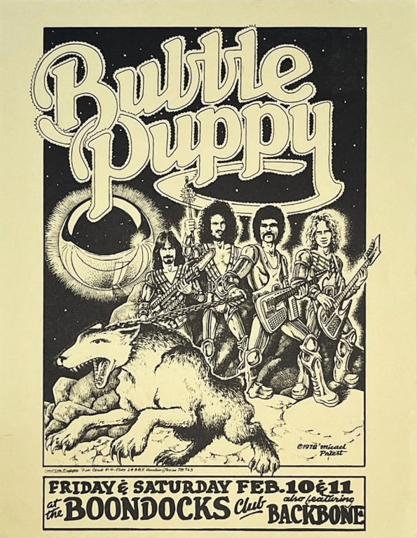 Bubble Puppy Poster by Micael Priest 1978 (1 of 1)