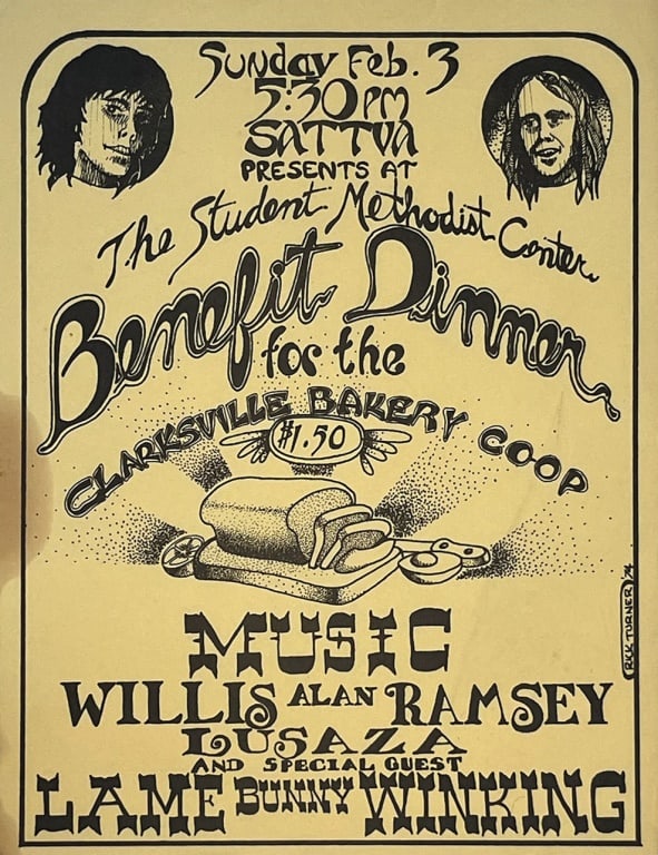 Willis Alan Ramsey Co-Op Benefit Poster, R. Turner (1 of 1)