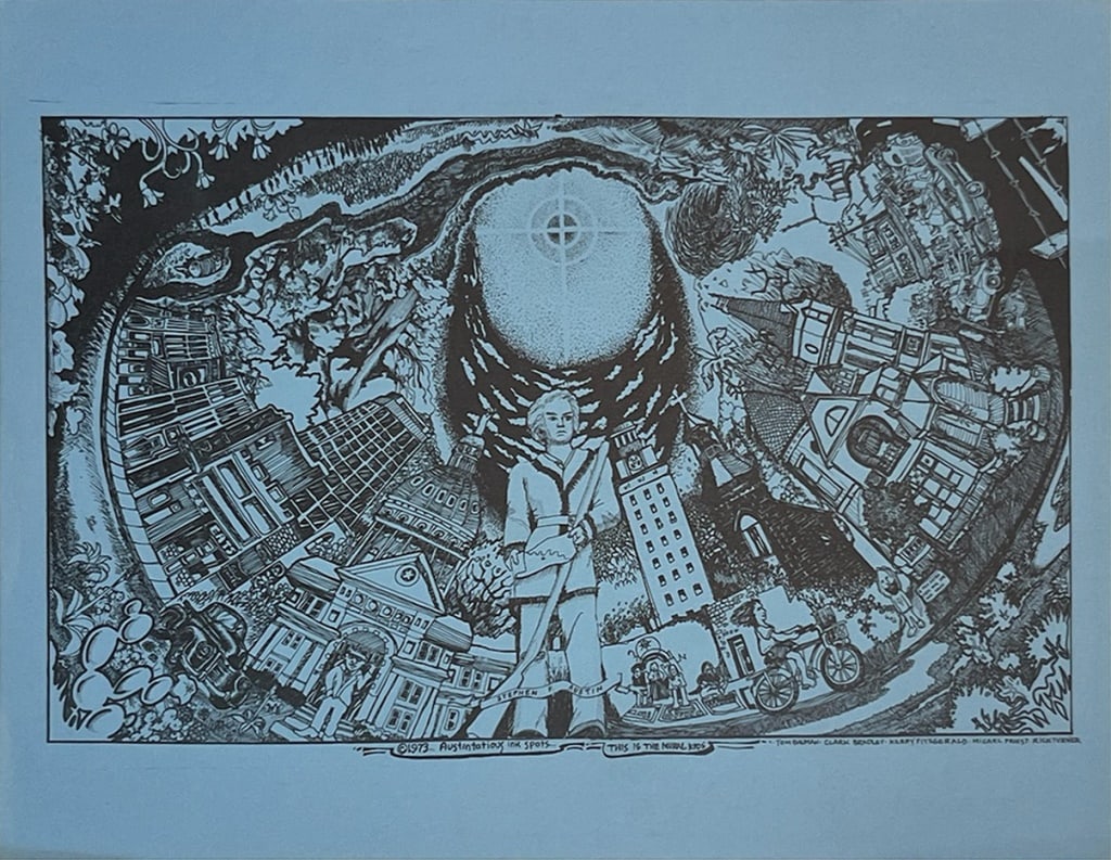 23rd Street Mural Handbill, UT Co-op Austin 1973 (1 of 2)