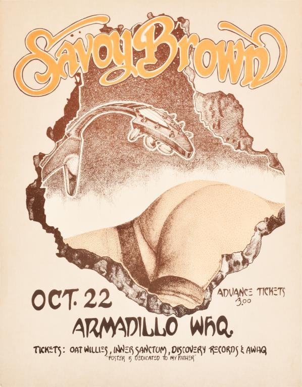 Armadillo World HQ Poster by Ken Featherston (1 of 3)
