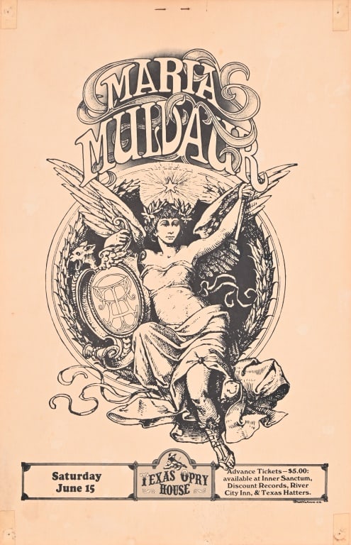 Texas Opry House Poster Jack Otis Moore 1974 (1 of 1)