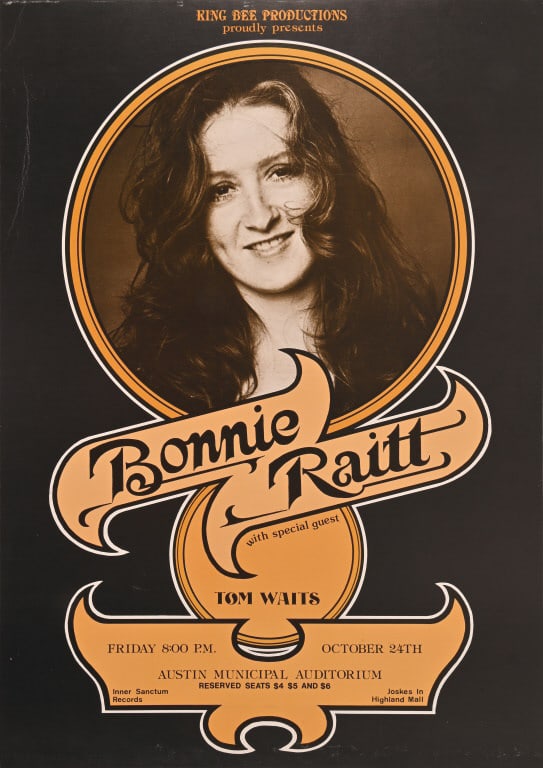 Austin Municipal Auditorium Bonnie Raitt Poster (1 of 2)