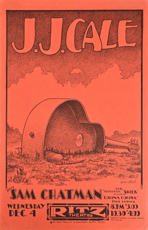 Ritz Theatre J.J. Cale Poster- Jim Franklin '74 (1 of 1)
