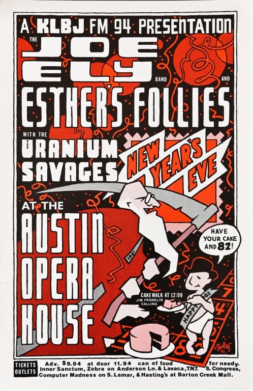 Austin Opera House Joe Ely Poster- Guy Juke '81 (1 of 1)