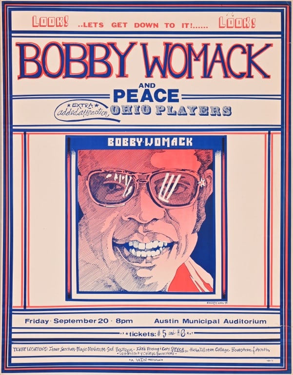 Austin Municipal Auditorium Bobby Womack Poster (1 of 2)