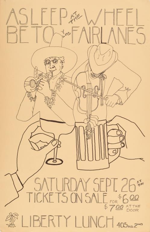 Liberty Lunch Asleep at the Wheel Poster (1 of 2)