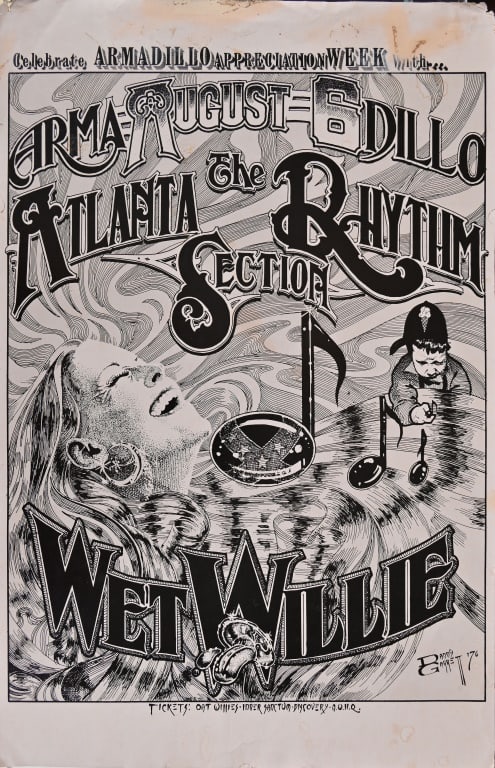 Armadillo World HQ Poster by Danny Garrett 1976 (1 of 1)