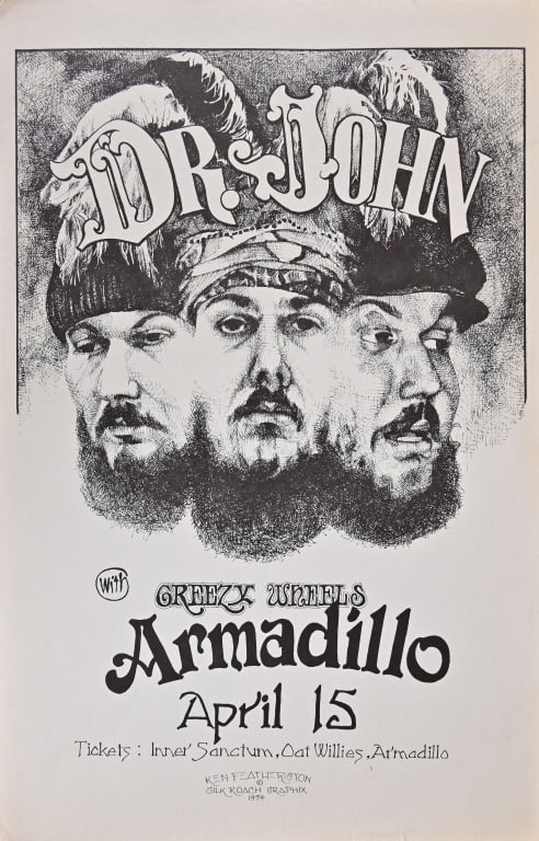 Armadillo World HQ Poster- Ken Featherston 1974 (1 of 1)