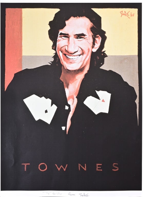 Townes Van Zandt Poster- Guy Juke Signed (1 of 1)