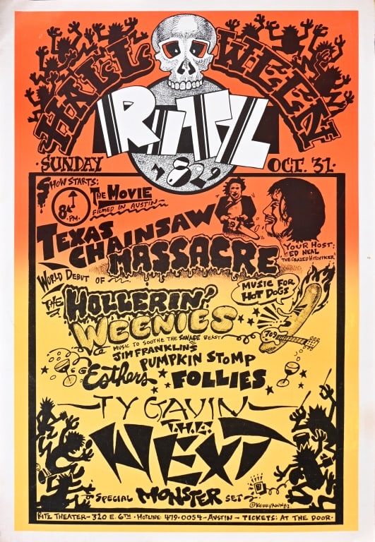 Ritz Theatre Halloween Poster- Kerry Awn 1982: 12.5 x 18