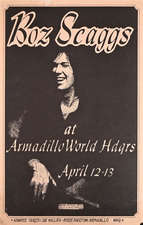 Armadillo World HQ Boz Scaggs Poster (1 of 1)