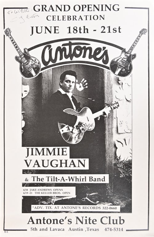 Jimmie Vaughan Poster Clifford Antone Signed (1 of 1)