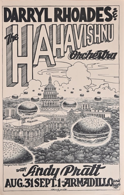 Armadillo World HQ Poster by Rick Turner 1977 (1 of 1)