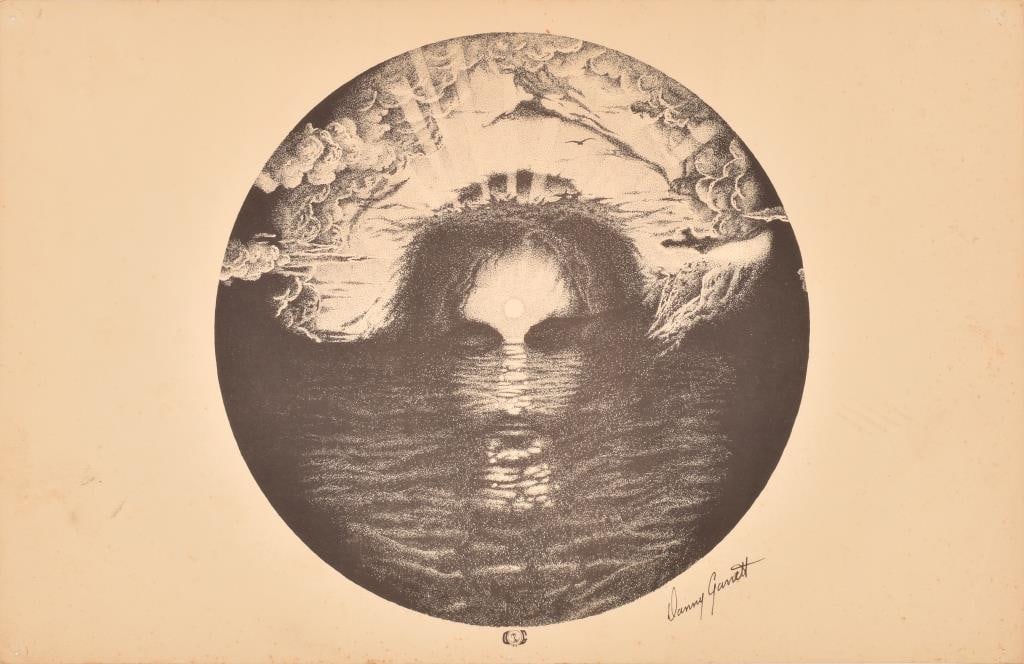 Danny Garrett "Hiding In Water" Poster 1973 Signed (1 of 3)
