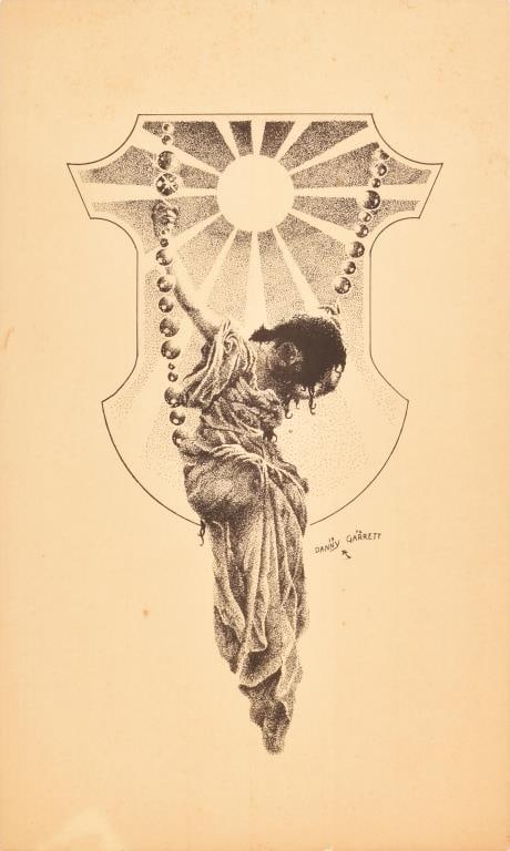 Danny Garrett "Swimming in Pearls" Poster 1974 (1 of 2)