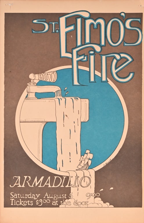 Armadillo World HQ St. Elmo's Fire Poster (1 of 1)
