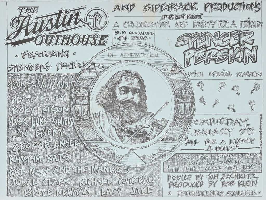 Austin Outhouse Townes VanZandt Blaze Foley Poster (1 of 1)