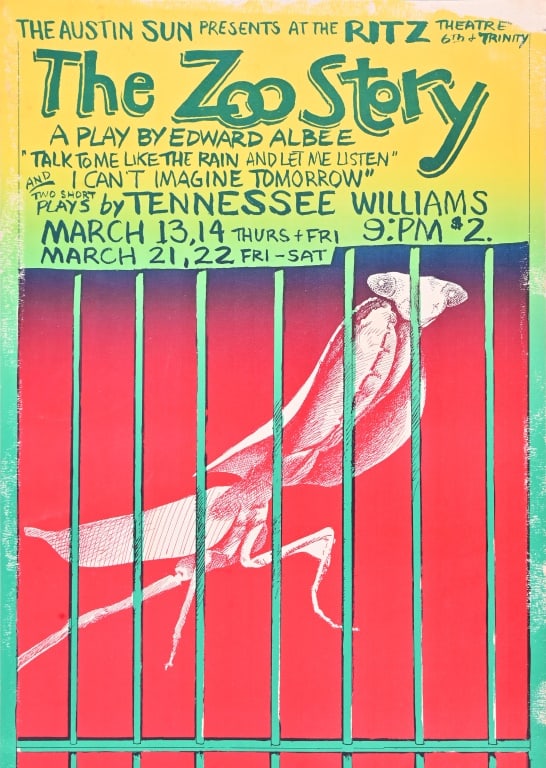 "The Zoo Story" Ritz Theatre Austin Play Poster (1 of 2)