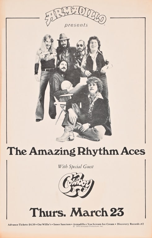 Armadillo World HQ Amazing Rhythm Aces Poster 1978 (1 of 1)