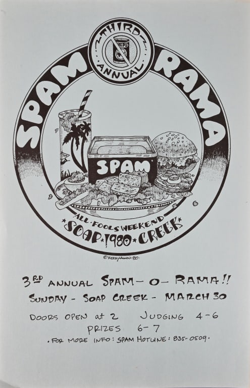 Spam-O-Rama 3rd Annual Poster by Kerry Awn 1980 (1 of 1)