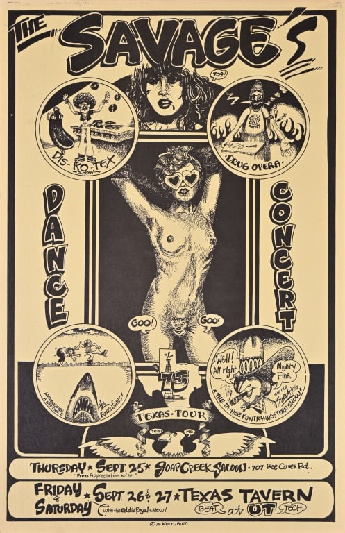 Uranium Savages Poster by Kerry Awn 1975: Poster measures 11x17