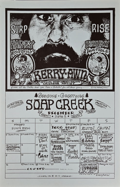 Soap Creek Saloon Calendar December '76- Kerry Awn (1 of 1)