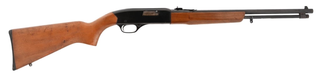 Winchester Model 190 Semi-Automatic .22 Rifle: S/N B1841892. Tube feed magazine, 20" barrel. Good condition rifle, bore and action. Modern.