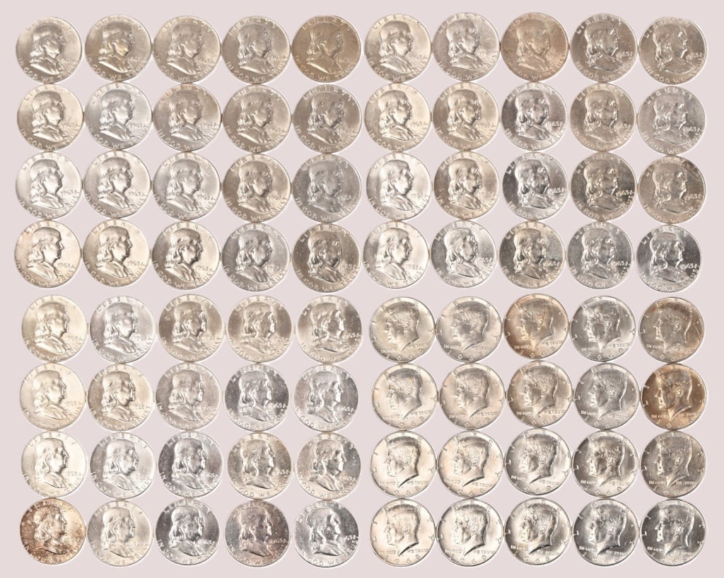 (80) U.S Franklin & Kennedy Half Dollars: (80) U.S Franklin & Kennedy Half Dollars