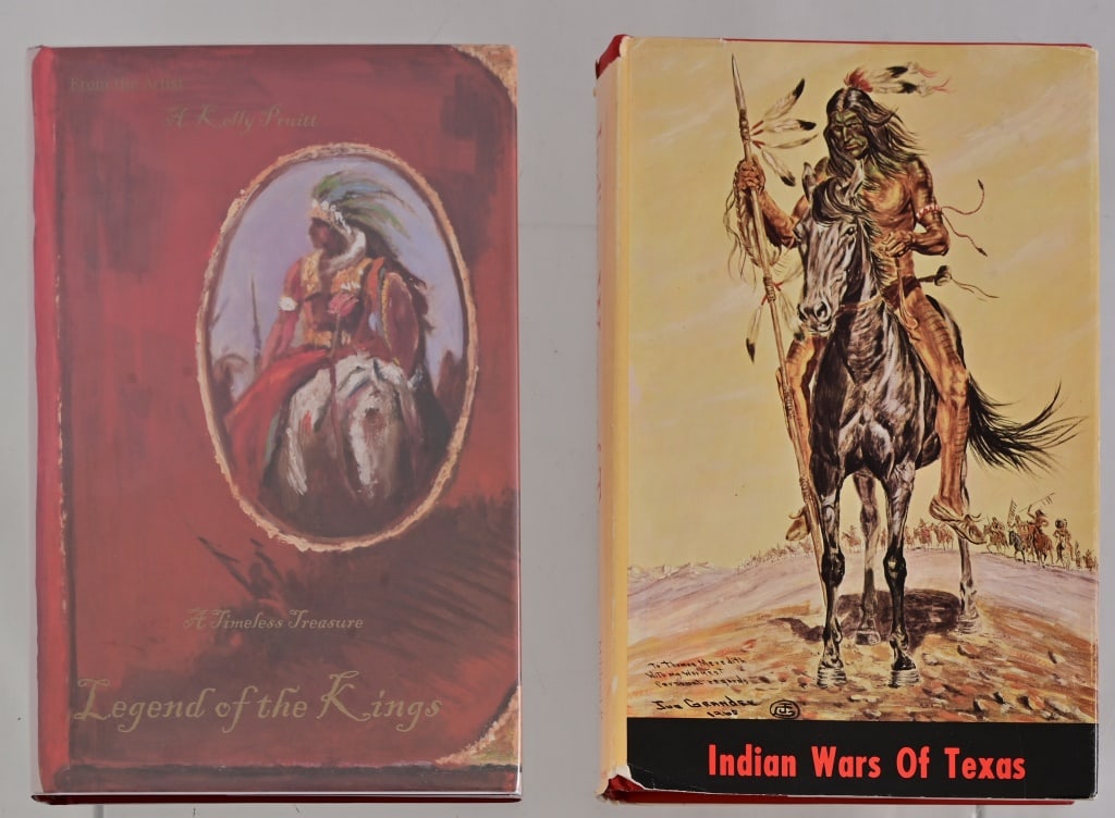 Pair of Signed Texas Western Novels: Signed Limited Edition of "Legend of the Kings" By A. Kelly Pruitt. Number 911 of 1000. Copyright 1999. Signed "Indian Wars Of Texas" By Mildred P. Mayhall 1965 First Edition.