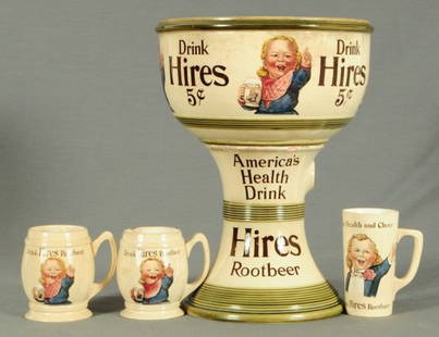 Hires Rootbeer Dispenser and Ugly Kid Mugs: "Ugly Kid" Hires Dispenser & Mugs