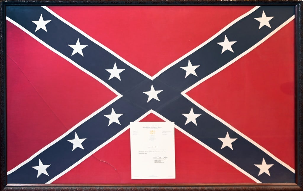 Confederate Flag Framed: Confederate Flag Framed
