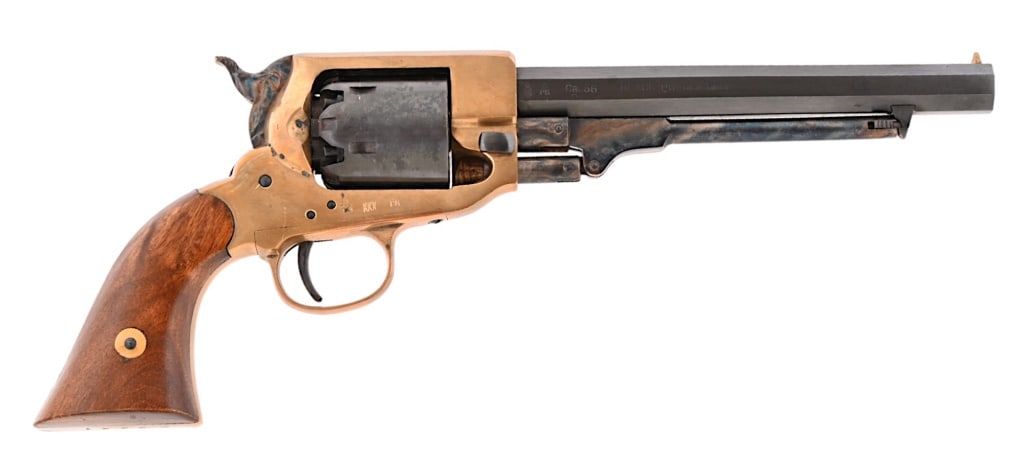 Navy Arms Spiller & Burr Revolver .36 Cal: Spiller & Burr reproduction by Navy Arms. Excellent condition in factory box. Black Powder.