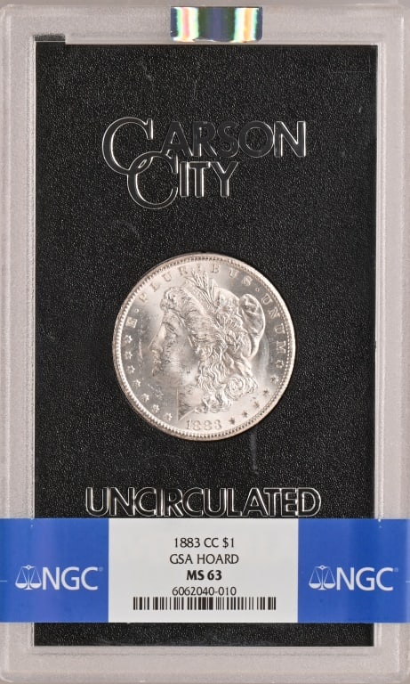 1883 CC $1 GSA Hoard MS 63 Coin: 1883 CC $1 GSA Hoard MS 63 Coin