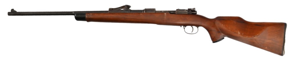 Sporterized Gew 98 Rifle 8MM: SN 7427. Made by Obendorff. 23" barrel, dark bore. Modern.