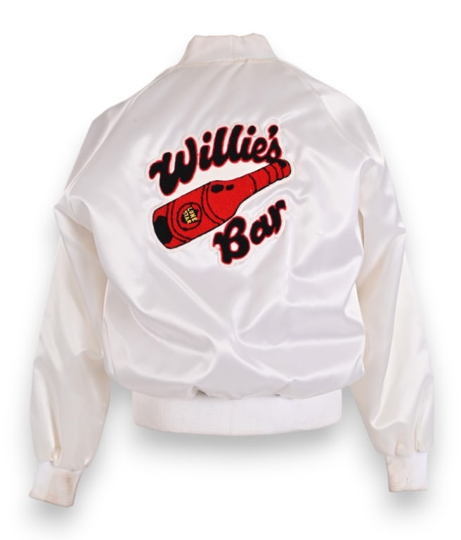 Willie Nelson "Willie's Bar" Tour Jacket 1980: From the collection of longtime Willie Nelson artist, Steve Brooks. Size Large. Measures approx. 21" shoulder t o shoulder.