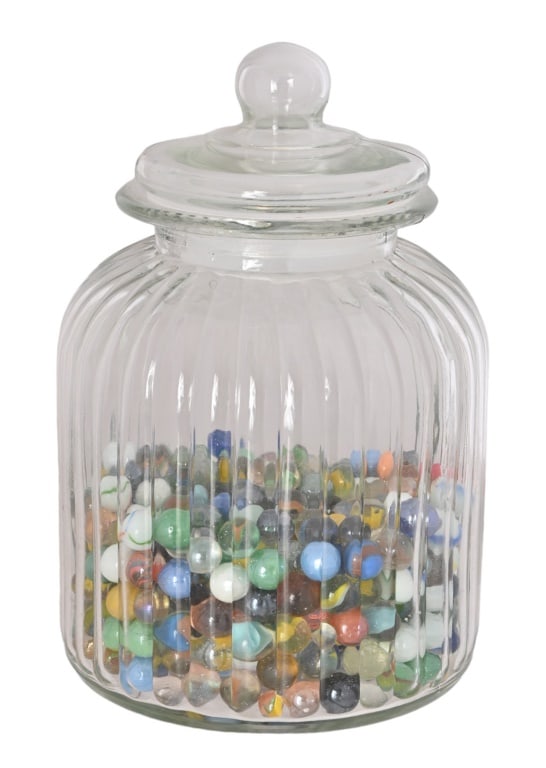 Large Collection of Vintage Glass Marbles: Large Collection of Vintage Glass Marbles