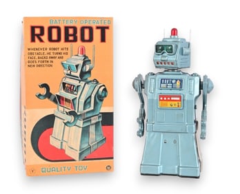 Vintage Battery Operated Robot w/ Original Box