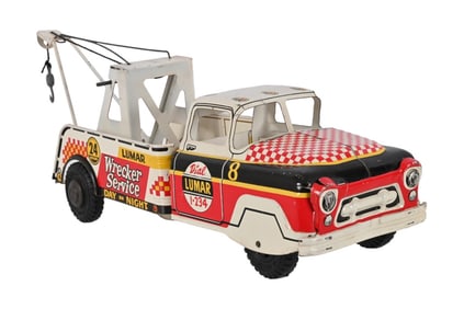 Marx Lumar Pressed Steel Wrecker Service Tow Truck