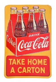 Coca-Cola Large Tin Advertising Sign