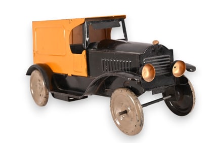 Pressed Steel Toy Delivery Truck