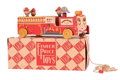 Fisher Price Winky-Blinky Pull Fire Truck