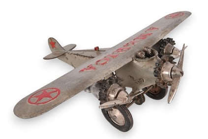 Hubley "America" Cast Steel Toy Airplane