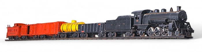 Antique Large Buddy L Outdoor Toy Train Set