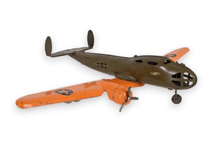 Shock Wave Pressed Steel Toy Bomber Airplane